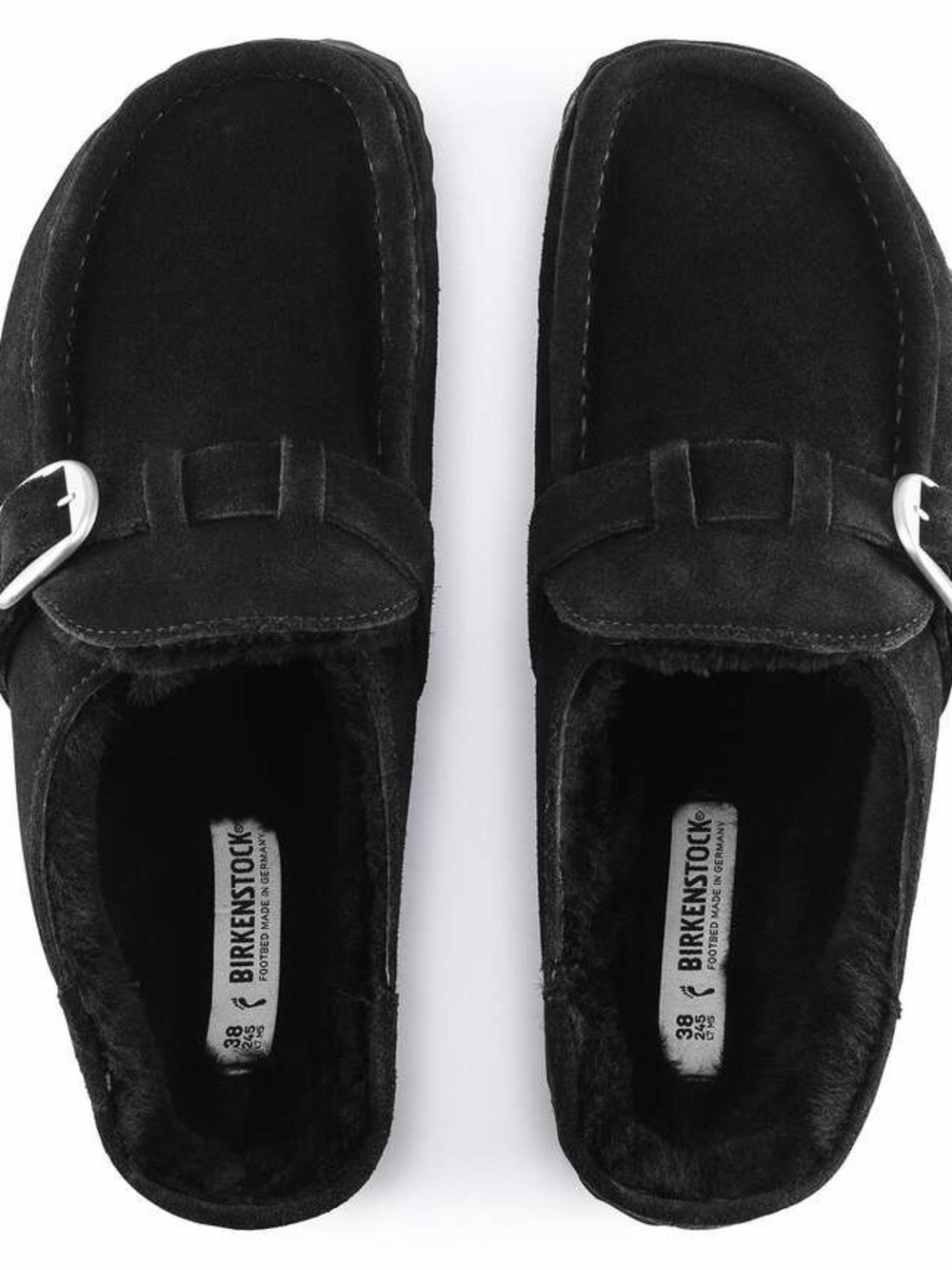 Birkenstock Buckley Shearling Clogs in Black